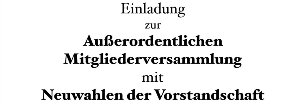 Außerordentliche Mitgliederversammlung – 28. November 2024