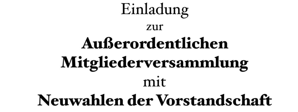 Außerordentliche Mitgliederversammlung – 28. November 2024