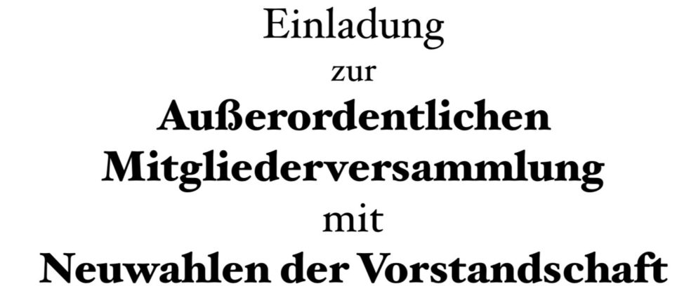 Außerordentliche Mitgliederversammlung – 28. November 2024