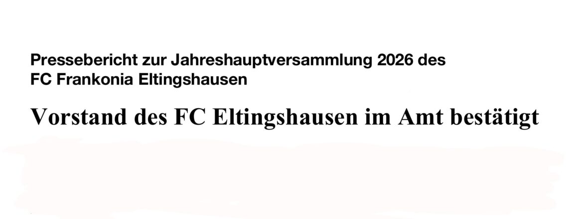Jahreshauptversammlung 2026